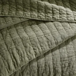 EMINZA Couvre-lit coton matelassé (220 x 240 cm) Lena Vert romarin Online
