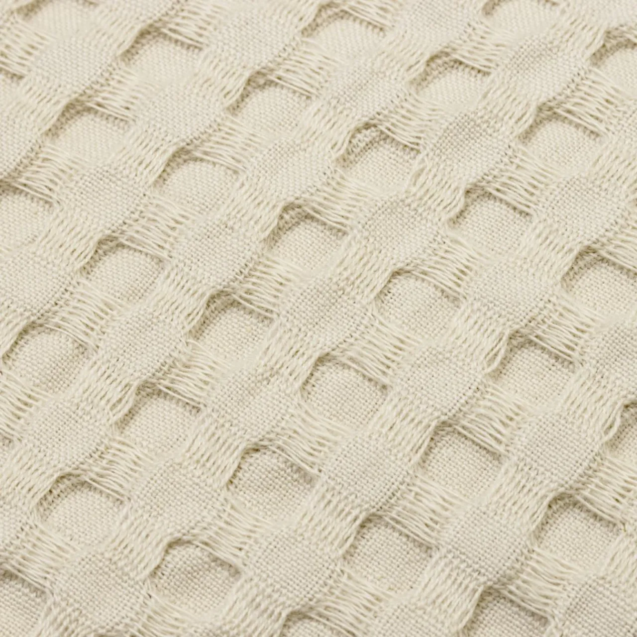 EMINZA Couvre-lit coton nid d'abeille (180 x 220 cm) Maya pampa Beige Hot