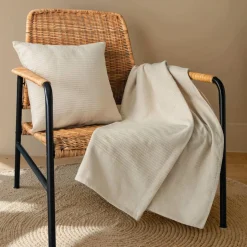 EMINZA Couvre-lit coton tissé (220 x 250 cm) Léa pampa Beige Clearance