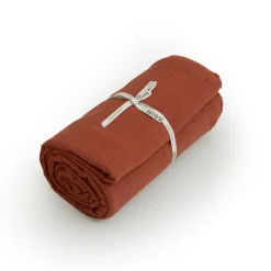 EMINZA Couvre-lit coton tissé (220 x 250 cm) Léa Terracotta Hot