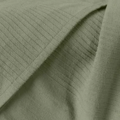 EMINZA Couvre-lit coton tissé (220 x 250 cm) Léa Vert romarin Outlet