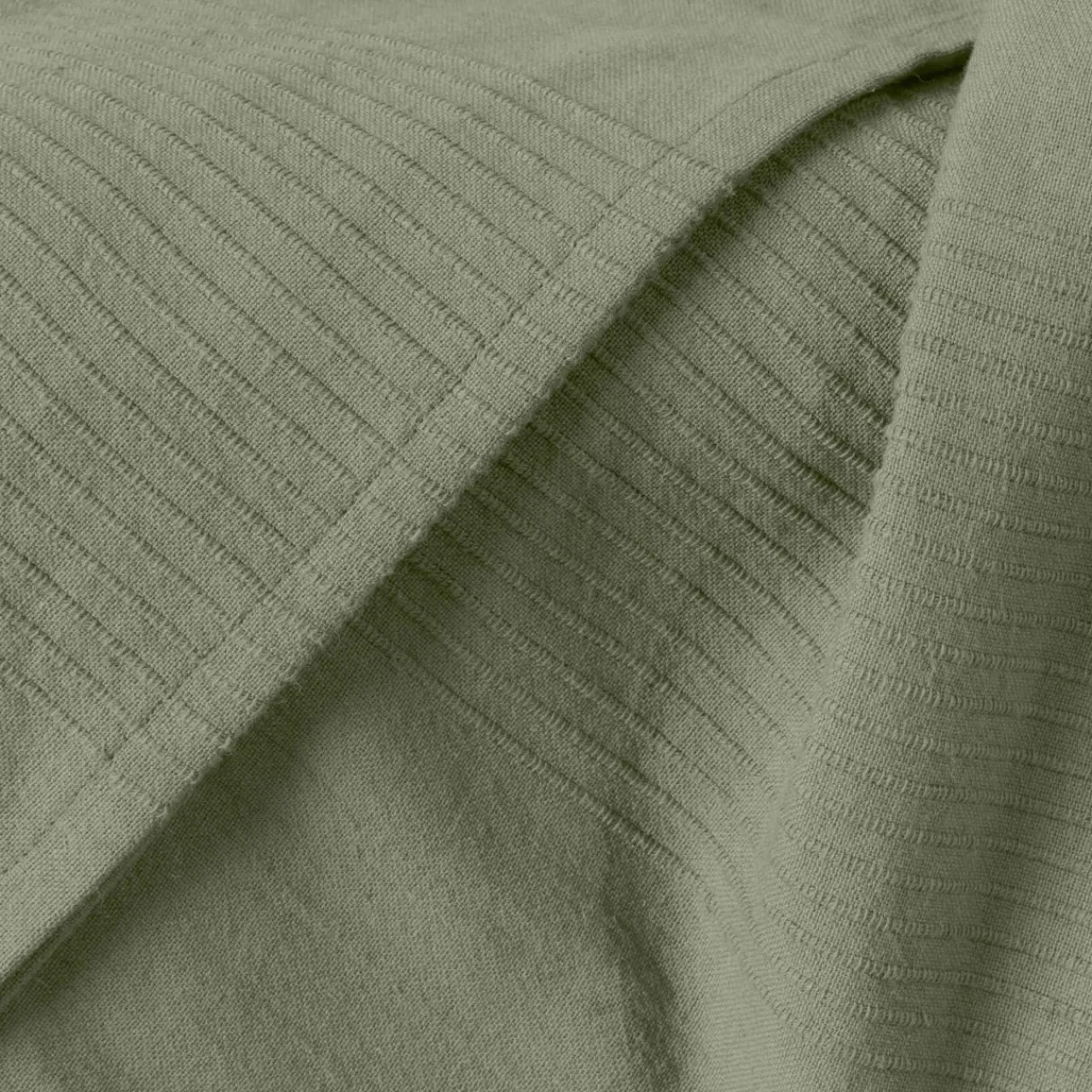 EMINZA Couvre-lit coton tissé (220 x 250 cm) Léa Vert romarin Outlet