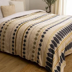 ATMOSPHERA Couvre-lit coton (260 x 240 cm) Ilabay Beige Best