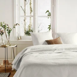 ATMOSPHERA Couvre-lit et taies d'oreiller (260 x 240 cm) Dolce Ivoire Best