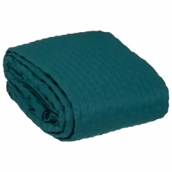 ATMOSPHERA Couvre-lit et taies d'oreiller (240 x 260 cm) Kalia Bleu canard Hot