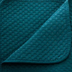ATMOSPHERA Couvre-lit et taies d'oreiller (240 x 260 cm) Dolce canard Bleu Discount