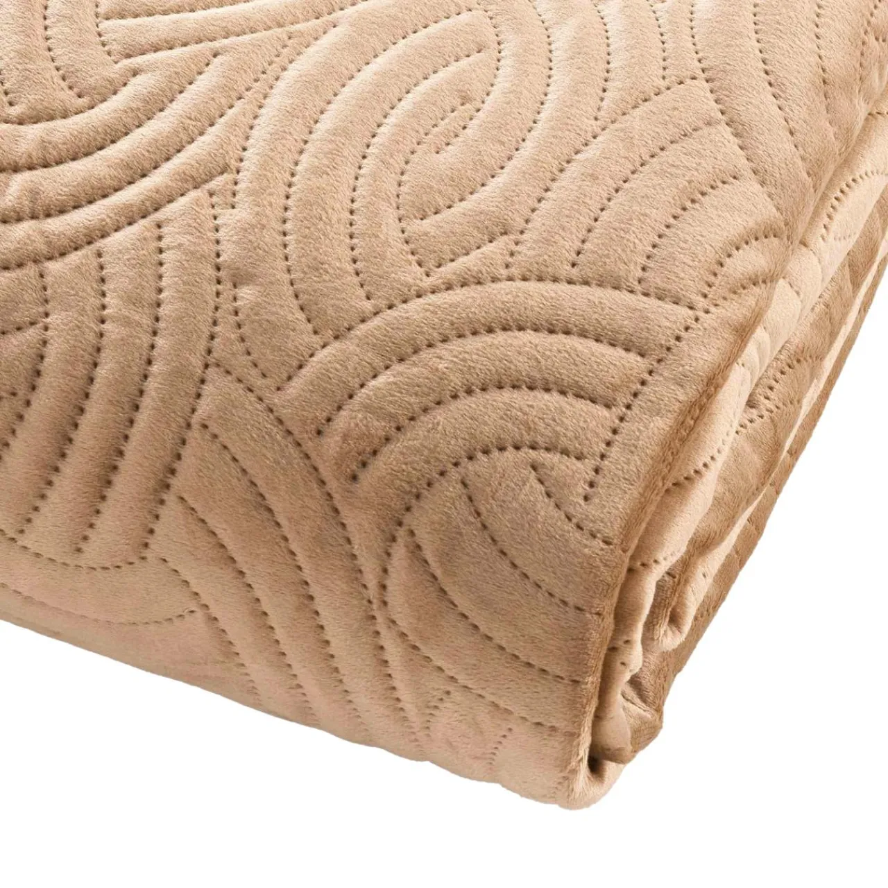 douceur d'intu017drieur Couvre-lit matelassé et deux taies d'oreiller (240 x 260 cm) Solange Beige Best