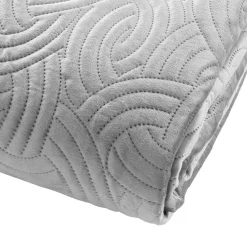 douceur d'intu017drieur Couvre-lit matelassé et deux taies d'oreiller (240 x 260 cm) Solange Gris Outlet