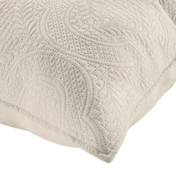 douceur d'intu017drieur Couvre-lit matelassé et deux taies d'oreiller (240 x 260 cm) Romane Beige Ecru New