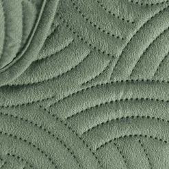 douceur d'intu017drieur Couvre-lit matelassé et deux taies d'oreiller (220 x 240 cm) Solange cédre Vert Best