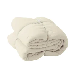 EMINZA Couvre-lit matelassé gaze de coton (240 x 220 cm) Gaïa pampa Beige Outlet