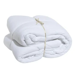 EMINZA Couvre-lit matelassé gaze de coton (180 x 240 cm) Gaïa chantilly Blanc Best