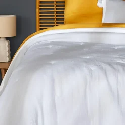 EMINZA Couvre-lit matelassé gaze de coton (180 x 240 cm) Gaïa chantilly Blanc Best