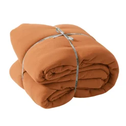 EMINZA Couvre-lit matelassé gaze de coton (180 x 240 cm) Gaïa Abricot Discount