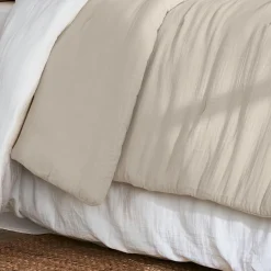 EMINZA Couvre-lit matelassé gaze de coton (260 x 240 cm) Gaïa pampa Beige Online