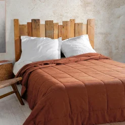 LINDER Couvre lit matelassé (250 x 260 cm) Vercors Terracotta Best