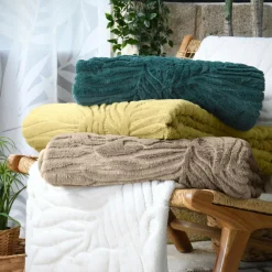 LOVELY CASA Couvre-lit (180 x 210 cm) Quito Beige Discount