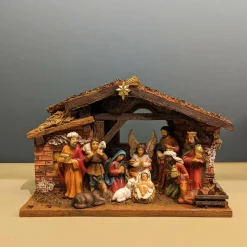 KAEMINGK Crèche de Noël complète et lumineuse (H15 cm) Sainte-Julia Hot