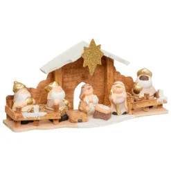 JJA Crèche de Noël complète (H16 cm) Saint-Amaury Or Outlet