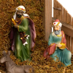 JJA Crèche de Noël complète (H35 cm) Saint-Basile Multicolore New