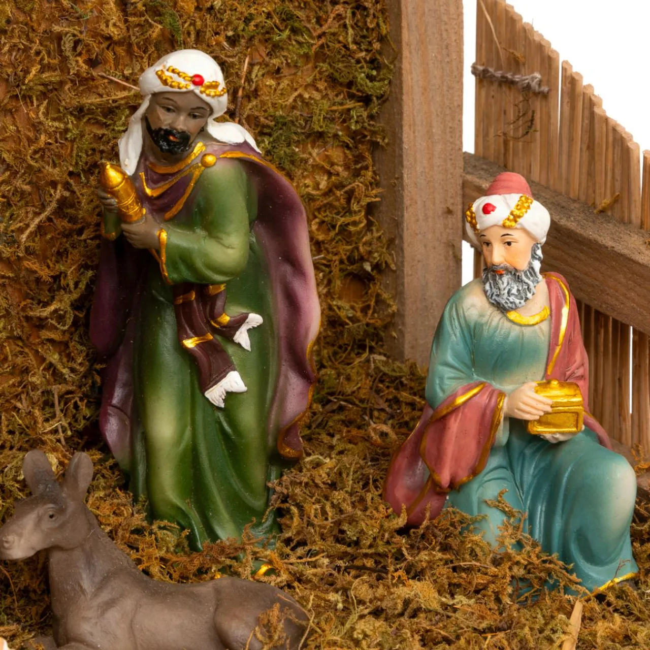 JJA Crèche de Noël complète (H35 cm) Saint-Basile Multicolore New