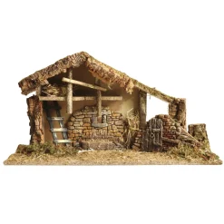 KAEMINGK Crèche de Noël vide (Hauteur 25 cm) Saint-Charly Naturel Outlet
