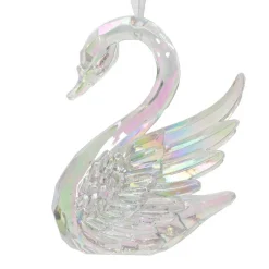 KAEMINGK Cygne à suspendre (H10 cm) Ice irisé Transparent