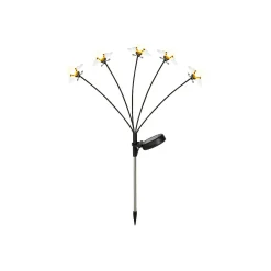 KAEMINGK Décoration lumineuse Solaire à piquer au sol (H60 cm) Abeilles et blanc chaud Jaune Discount