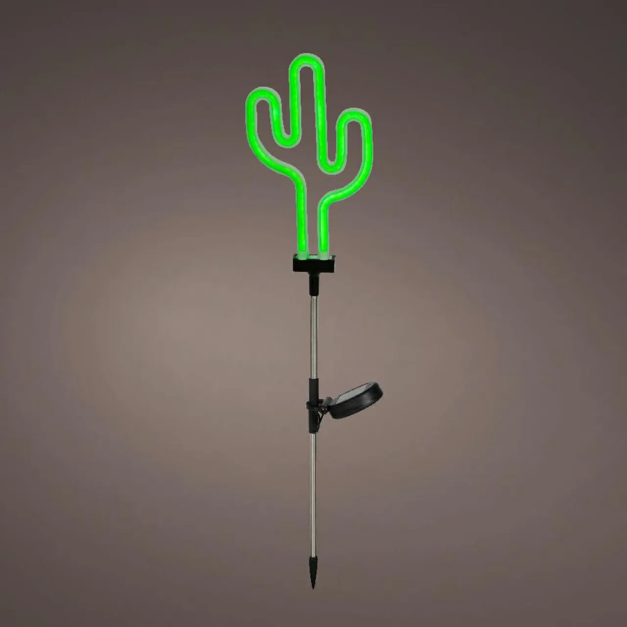 KAEMINGK Décoration lumineuse Solaire à piquer au sol (H73 cm) Cactus néon Vert New