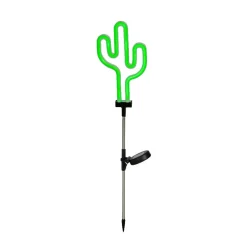 KAEMINGK Décoration lumineuse Solaire à piquer au sol (H73 cm) Cactus néon Vert New
