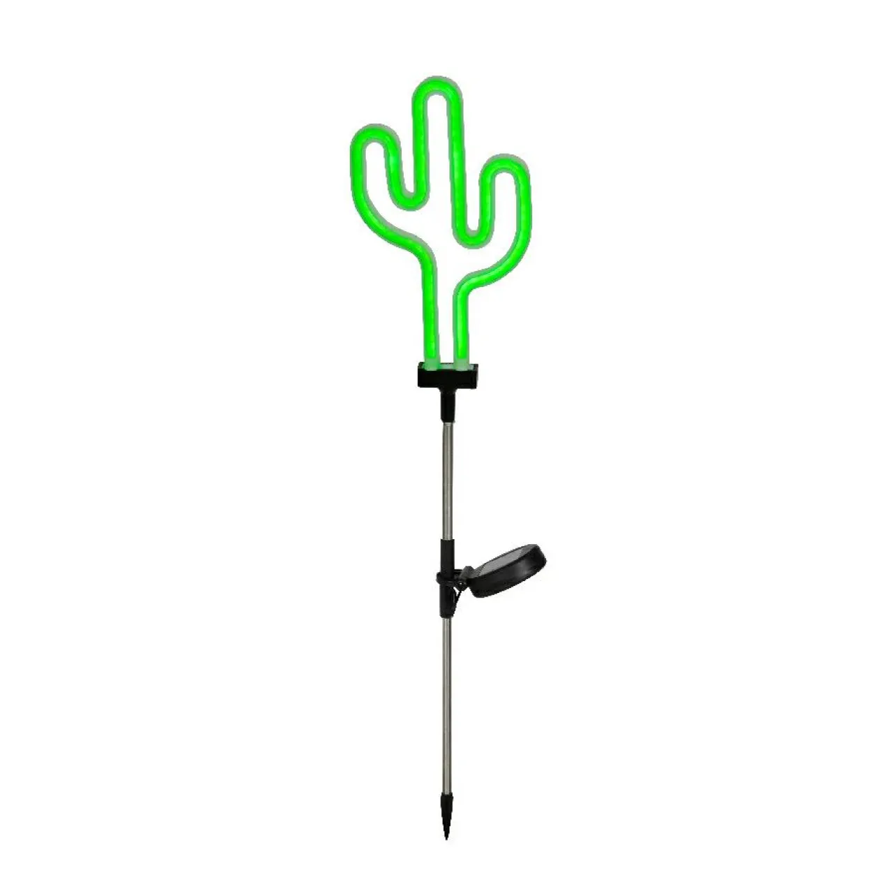 KAEMINGK Décoration lumineuse Solaire à piquer au sol (H73 cm) Cactus néon Vert New