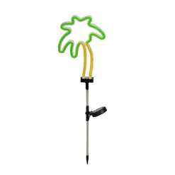 KAEMINGK Décoration lumineuse Solaire à piquer au sol (H74 cm) Palmier néon Vert