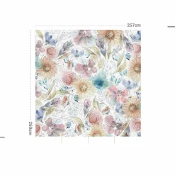 MOTIF Décoration murale adhésive (257 x 260 cm) Florelie Multicolore Outlet
