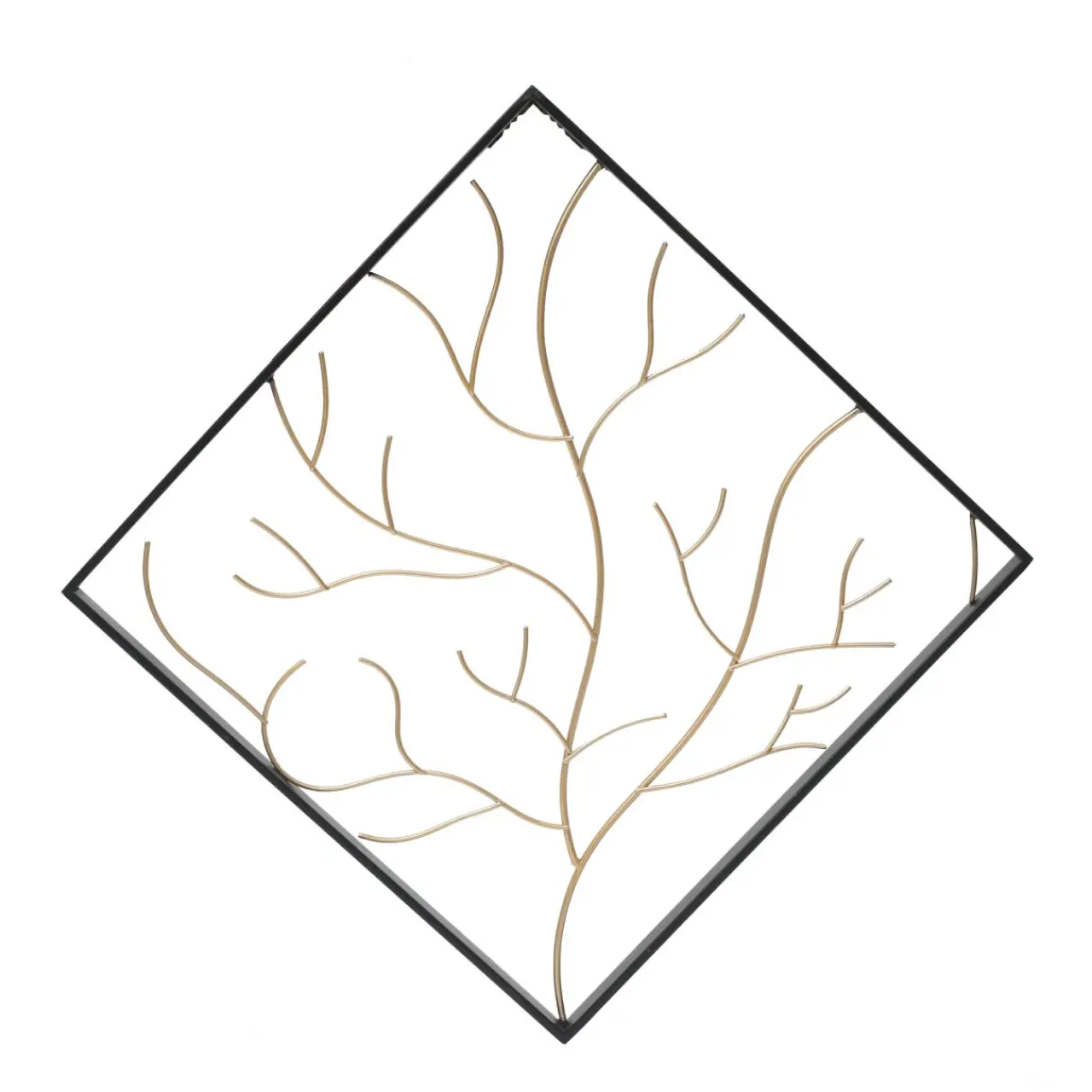 EMINZA Décoration murale en métal (H49,5 cm) Arbre contemporain et doré Noir Outlet