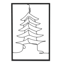 EMINZA Décoration murale en métal (H45 cm) Temple Noir Outlet
