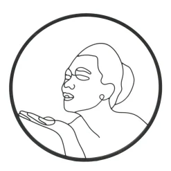 EMINZA Décoration murale ronde en métal (D60 cm) Woman Noir Sale