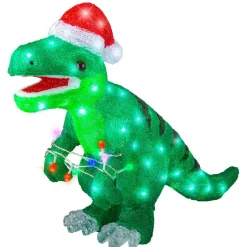 EMINZA Dinosaure lumineux 80 LED (H47 cm) Rex Blanc froid New