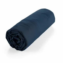 DOUCEUR D'INTERIEUR Drap housse coton bio (90 x 190 cm) Biolina Bleu nuit Online