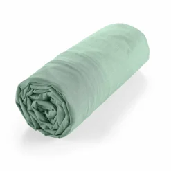 DOUCEUR D'INTERIEUR Drap housse coton bio (180 x 200 cm) Biolina Vert sauge Online
