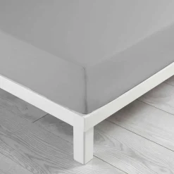 DOUCEUR D'INTERIEUR Drap housse coton lavé (140 x 190 cm) Linette Gris Sale