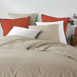 DOUCEUR D'INTERIEUR Drap housse coton lavé (140 x 190 cm) Linette Beige Outlet