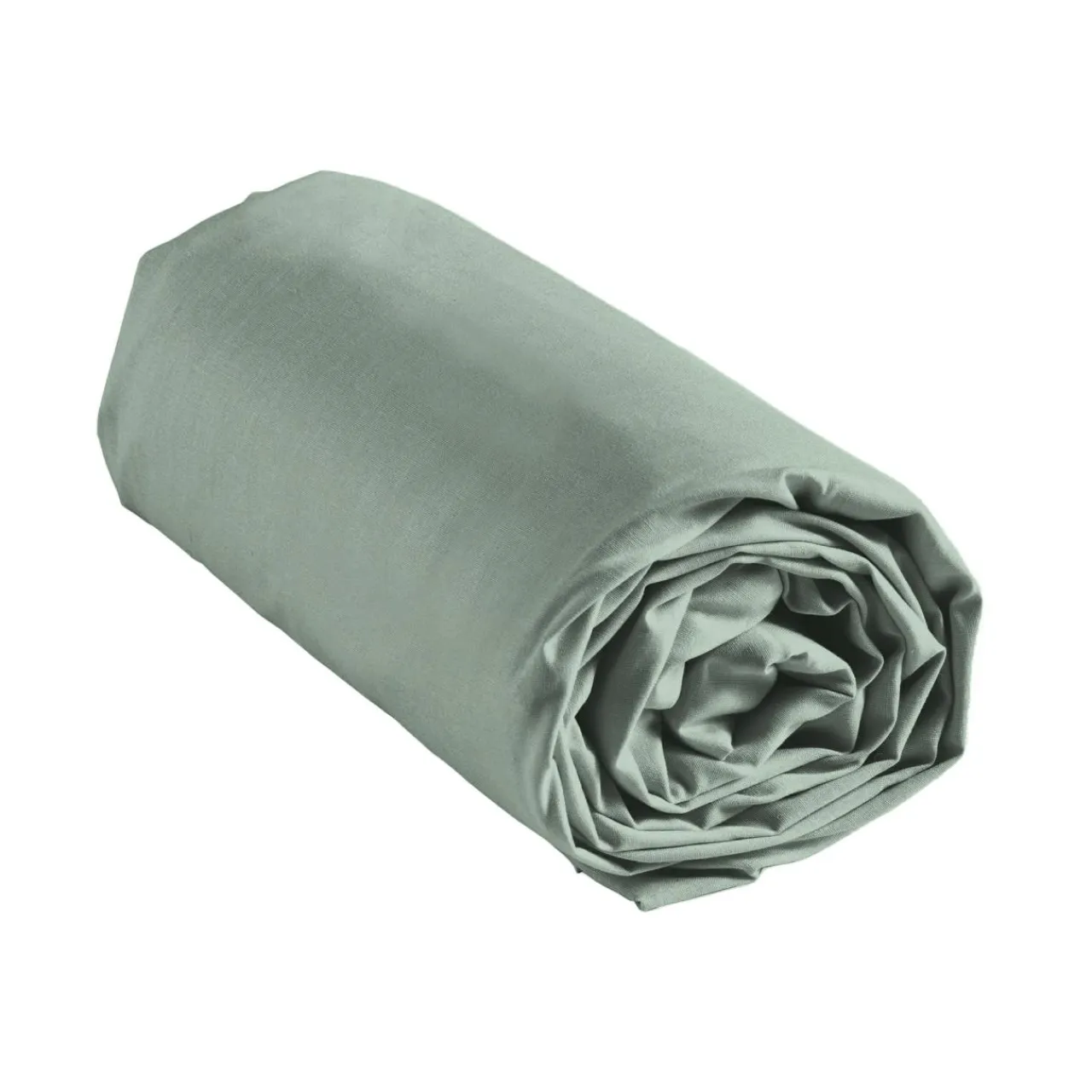 douceur d'intu017drieur Drap housse coton lavé (140 x 190 cm) Linella sauge Vert