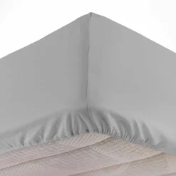 DOUCEUR D'INTERIEUR Drap housse coton lavé (160 x 200 cm) Linette Gris