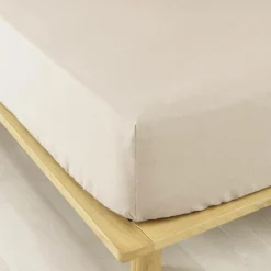 EMINZA Drap housse flanelle de coton (180 x 200 cm) Nina Beige Best