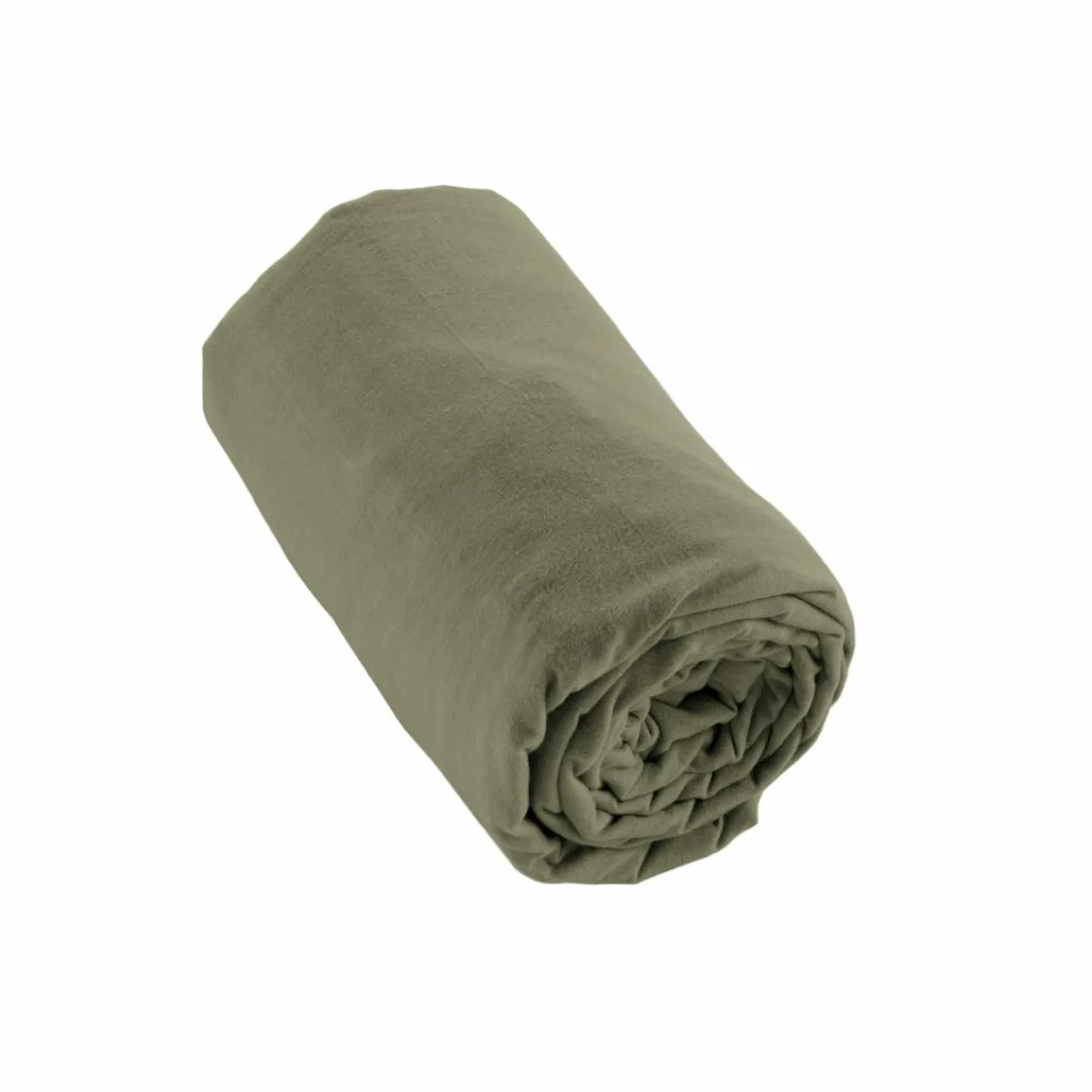 EMINZA Drap housse flanelle de coton (180 x 200 cm) Nina Vert romarin Hot