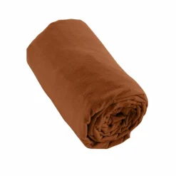 EMINZA Drap housse flanelle de coton (180 x 200 cm) Nina Terracotta New
