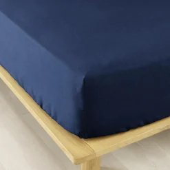EMINZA Drap housse flanelle de coton (200 x 200 cm) Nina Bleu nuit Online