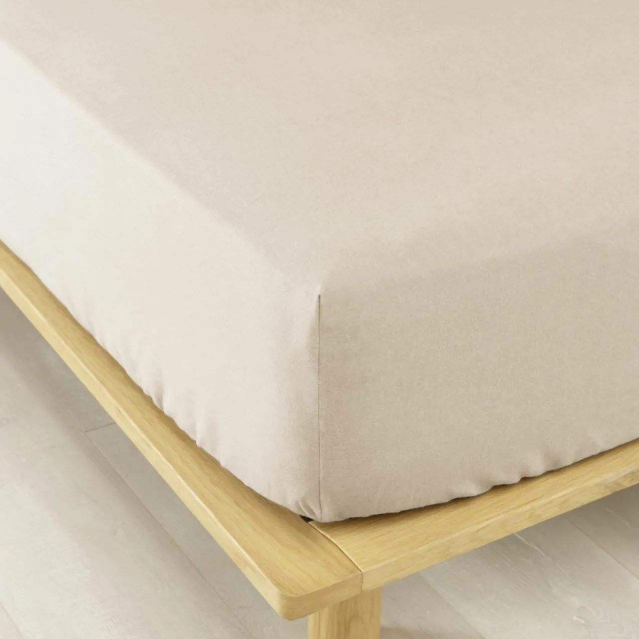 EMINZA Drap housse flanelle de coton (90 x 200 cm) Nina Beige Clearance