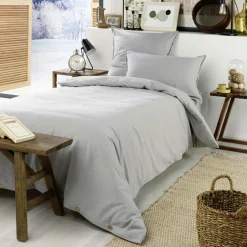 EMINZA Drap housse flanelle de coton (90 x 190 cm) Nina Gris clair Best