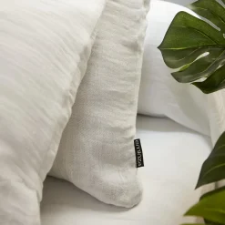 EMINZA Drap housse gaze de coton (140 x 190 cm) Gaïa chantilly Blanc Discount